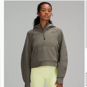 Lululemon Scuba‎ Oversized Half-zip Hoodie Grey Sage XS/S
